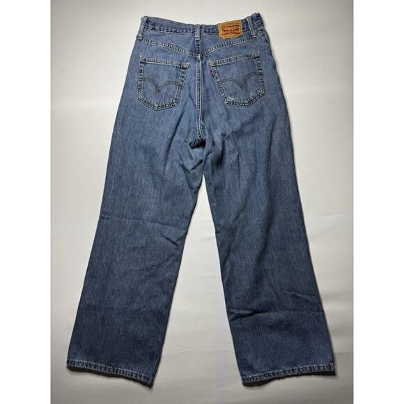 Levi's Women's High Waisted Straight Leg Blue Denim Jeans - Size 27x27 - Picture 2 of 8